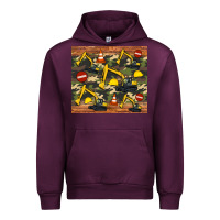 Mauve Wine excavator camouflage Urban Hoodie - Artiststas