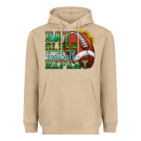 Mushroom eat sleep football repeat Heavyweight Hoodie - texasbilliewilder