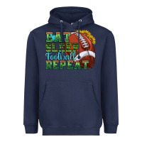 Navy eat sleep football repeat Heavyweight Hoodie - texasbilliewilder