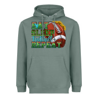 Sage eat sleep football repeat Heavyweight Hoodie - texasbilliewilder