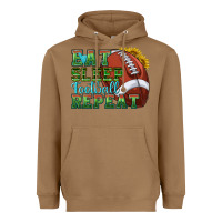 Toasted Coconut eat sleep football repeat Heavyweight Hoodie - texasbilliewilder