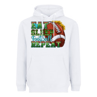 White eat sleep football repeat Heavyweight Hoodie - texasbilliewilder