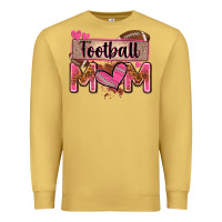 Antique Gold football mom with leopard Premium Sweatshirt - Zillion Design Studio