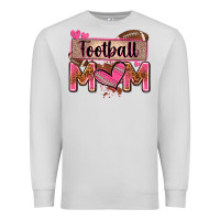 Dove Grey football mom with leopard Premium Sweatshirt - Zillion Design Studio