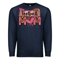 Navy football mom with leopard Premium Sweatshirt - Zillion Design Studio