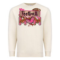 Sandshell football mom with leopard Premium Sweatshirt - Zillion Design Studio