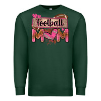 Sports Green football mom with leopard Premium Sweatshirt - Zillion Design Studio
