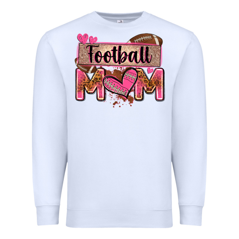 Football Mom With Leopard Premium Sweatshirt by Zillion Design Studio | Teevron