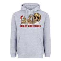 Heather Grey Merry christmas skeleton Heavyweight Hoodie - RanaPortraitStore