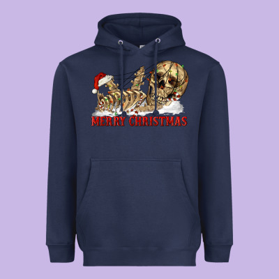 Heavyweight Hoodie Merry christmas skeleton