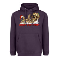 Plum Merry christmas skeleton Heavyweight Hoodie - RanaPortraitStore
