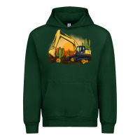 Forest Green excavator cactus sunflower sunset Urban Hoodie - Artiststas