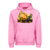 Fuchsia Pink excavator cactus sunflower sunset Urban Hoodie - Artiststas