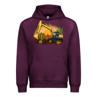 Mauve Wine excavator cactus sunflower sunset Urban Hoodie - Artiststas