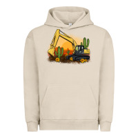 Pigment French Oak excavator cactus sunflower sunset Urban Hoodie - Artiststas