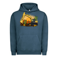 Pigment Midnight Navy excavator cactus sunflower sunset Urban Hoodie - Artiststas