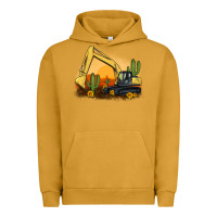 Excavator Cactus Sunflower Sunset Urban Hoodie | Teevron