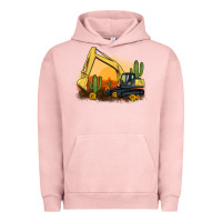 Pigment Salmon excavator cactus sunflower sunset Urban Hoodie - Artiststas