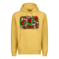 Antique Gold american football helmet background Premium Hoodie - JahusDesignShop