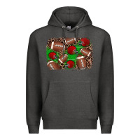 Charcoal Heather american football helmet background Premium Hoodie - JahusDesignShop