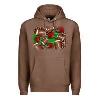 Chestnut american football helmet background Premium Hoodie - JahusDesignShop