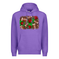 Purple american football helmet background Premium Hoodie - JahusDesignShop