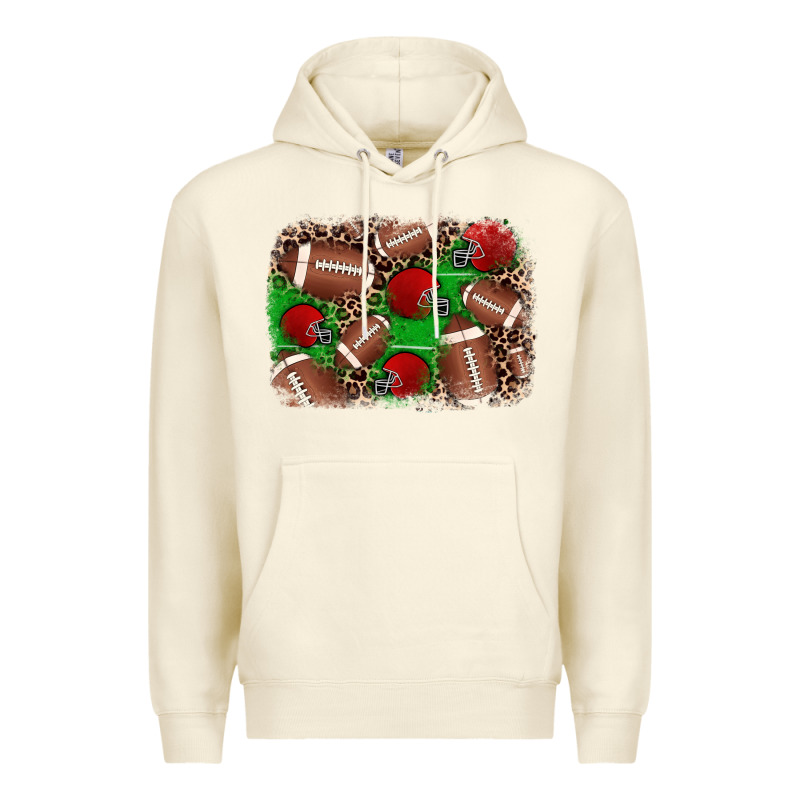 American Football Helmet Background Premium Hoodie by JahusDesignShop | Teevron