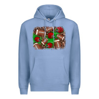 Colony Blue american football helmet background Premium Hoodie - JahusDesignShop
