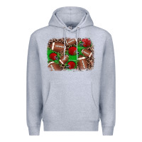 Heather Grey american football helmet background Premium Hoodie - JahusDesignShop