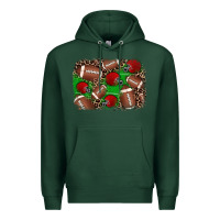 Sports Green american football helmet background Premium Hoodie - JahusDesignShop