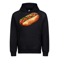 Black American hot dog Urban Hoodie - AdoDesignShop