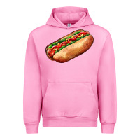 Fuchsia Pink American hot dog Urban Hoodie - AdoDesignShop