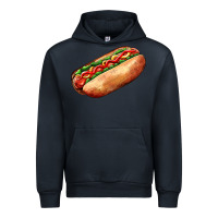 Navy American hot dog Urban Hoodie - AdoDesignShop
