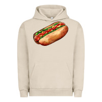 Pigment French Oak American hot dog Urban Hoodie - AdoDesignShop