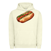 Pigment Pistachio American hot dog Urban Hoodie - AdoDesignShop