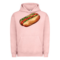 Pigment Salmon American hot dog Urban Hoodie - AdoDesignShop