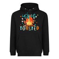 Black let's get toasted Heavyweight Hoodie - Zillion Design Studio
