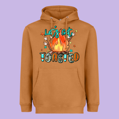 Let's Get Toasted Heavyweight Hoodie Designed By Zillion Design Studio