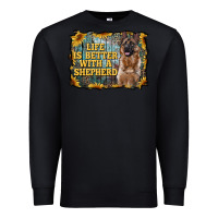 Black life is better with a shepperd Premium Sweatshirt - RanaPortraitStore