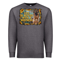 Charcoal Heather life is better with a shepperd Premium Sweatshirt - RanaPortraitStore