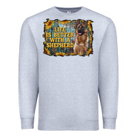 Heather Grey life is better with a shepperd Premium Sweatshirt - RanaPortraitStore