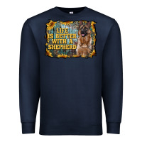 Navy life is better with a shepperd Premium Sweatshirt - RanaPortraitStore