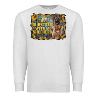 Oatmeal Heather life is better with a shepperd Premium Sweatshirt - RanaPortraitStore