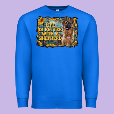 Life Is Better With A Shepperd Premium Sweatshirt Designed By Ranaportraitstore