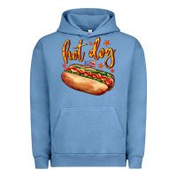 Pigment Pebble Blue hot dog Urban Hoodie - AdoDesignShop