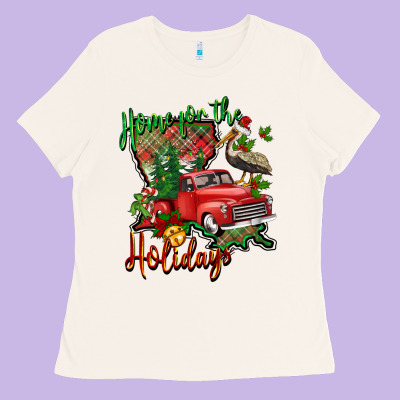Home For The Holidays Louisiana Ladies Tee Designed By Barkaloodesign