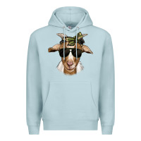 Blue Mist camouflage bandana goat Premium Hoodie - Jasminsmagicworld