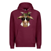 Burgundy camouflage bandana goat Premium Hoodie - Jasminsmagicworld