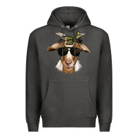 Charcoal Heather camouflage bandana goat Premium Hoodie - Jasminsmagicworld