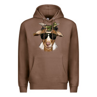 Chestnut camouflage bandana goat Premium Hoodie - Jasminsmagicworld